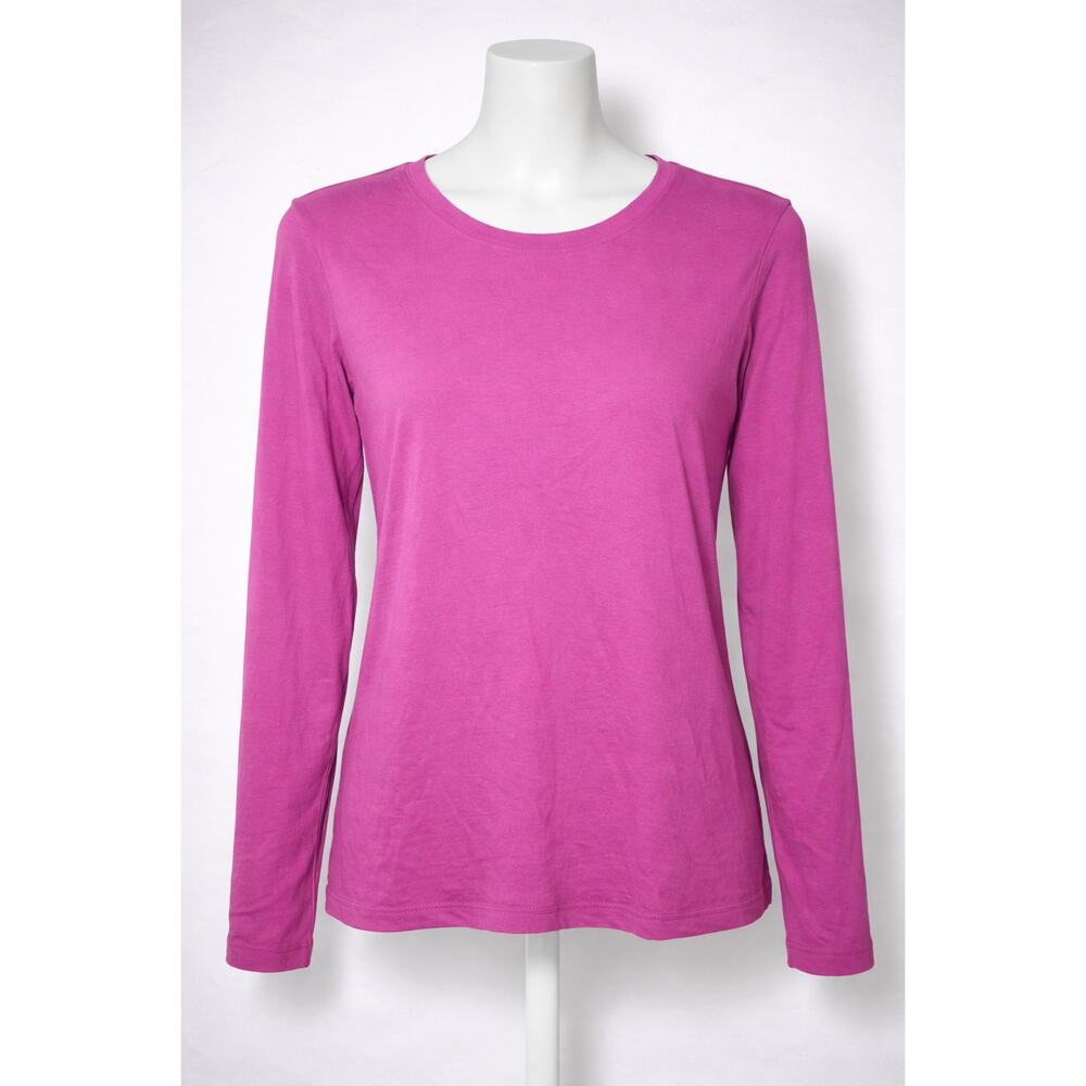 Susan Graver A706711‎ Weekend Essentials Long Sleeve Top Berry [M]